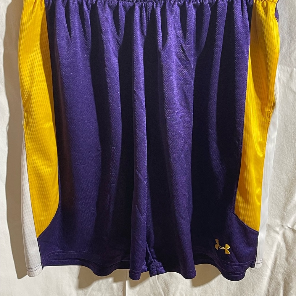 Under Armour Purple and Yellow Shorts